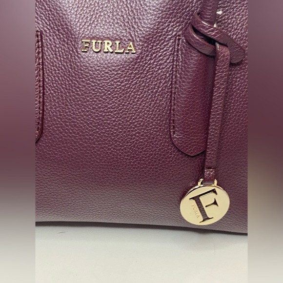 FurlaTessa L Satchel Barolo Burgundy/Wine Leather Handbag / 2 Way - Picture 3 of 14